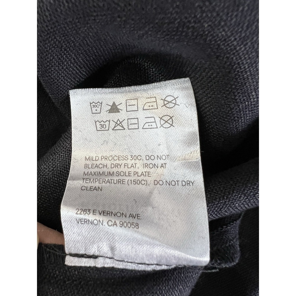 Reformation Women's Amethyst Linen Midi Dress Black Sz‎ 6 - Picture 10 of 14